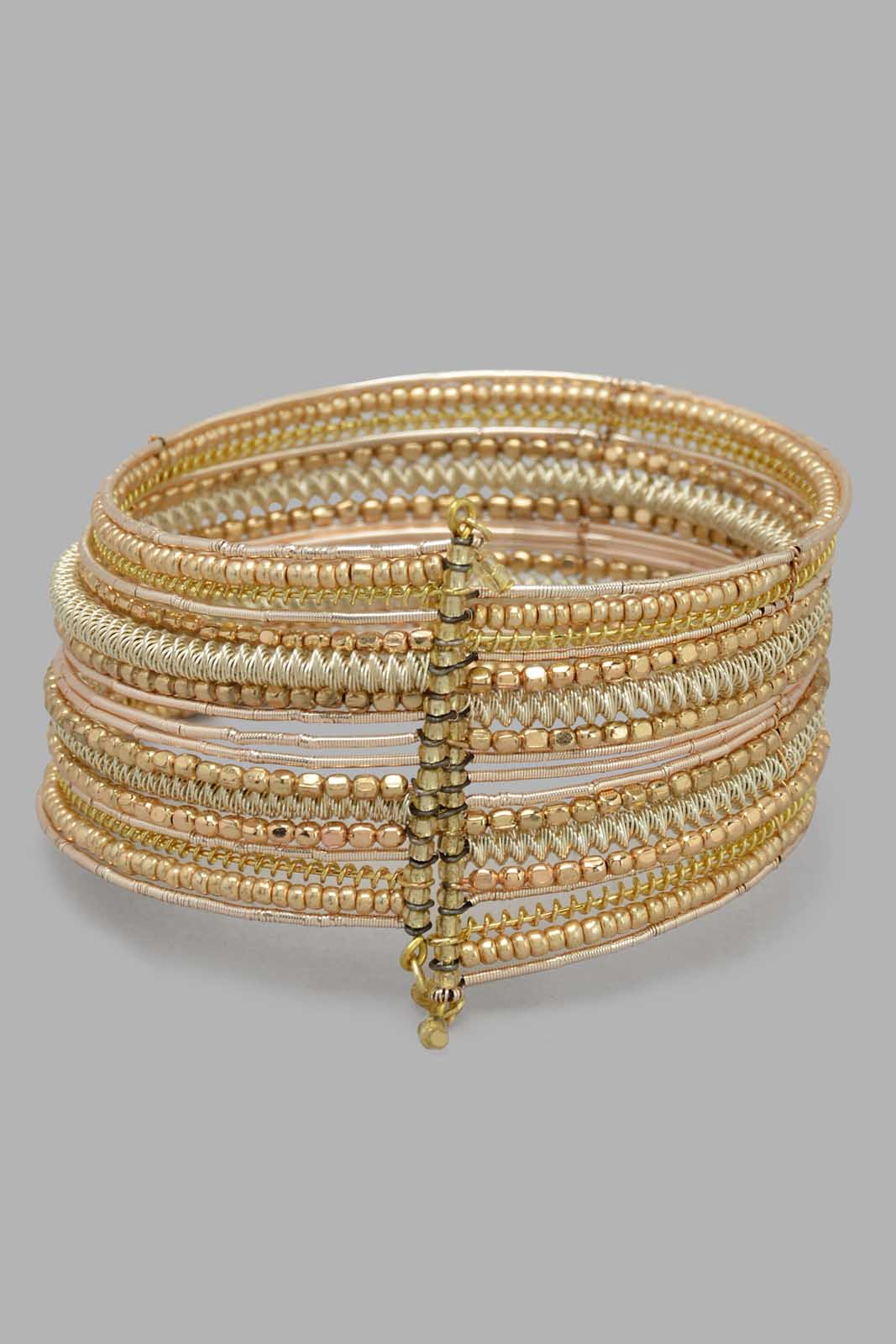 Redtag-Gold-Embellished-Cuff-Category:Jewellery,-Colour:Gold,-Filter:Women's-Accessories,-New-In,-New-In-Women-ACC,-Non-Sale,-S22C,-Section:Women,-Women-Jewellery-Women-