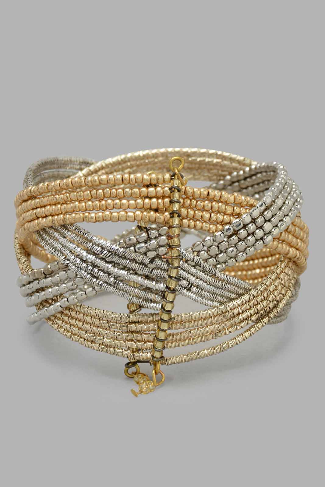Redtag-Gold-Silver-Embellished-Cuff-Category:Jewellery,-Colour:Gold,-Filter:Women's-Accessories,-New-In,-New-In-Women-ACC,-Non-Sale,-S22C,-Section:Women,-Women-Jewellery-Women-