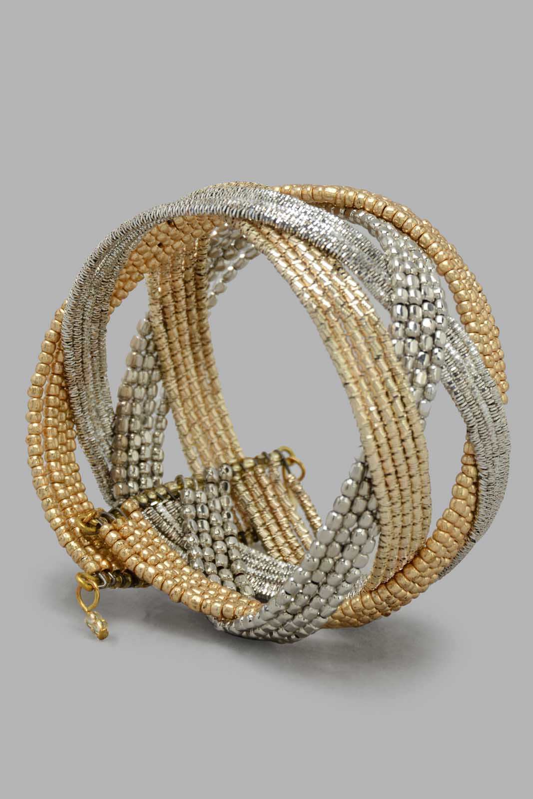Redtag-Gold-Silver-Embellished-Cuff-Category:Jewellery,-Colour:Gold,-Filter:Women's-Accessories,-New-In,-New-In-Women-ACC,-Non-Sale,-S22C,-Section:Women,-Women-Jewellery-Women-