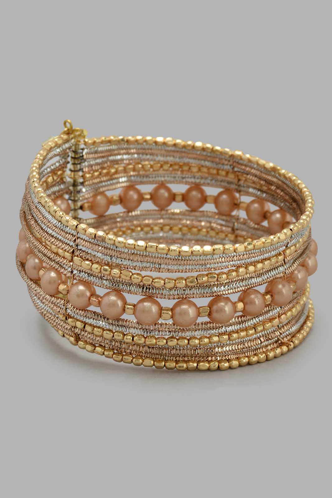 Redtag-Gold---Embellished-Cuff-Category:Jewellery,-Colour:Gold,-Filter:Women's-Accessories,-New-In,-New-In-Women-ACC,-Non-Sale,-S22C,-Section:Women,-Women-Jewellery-Women-