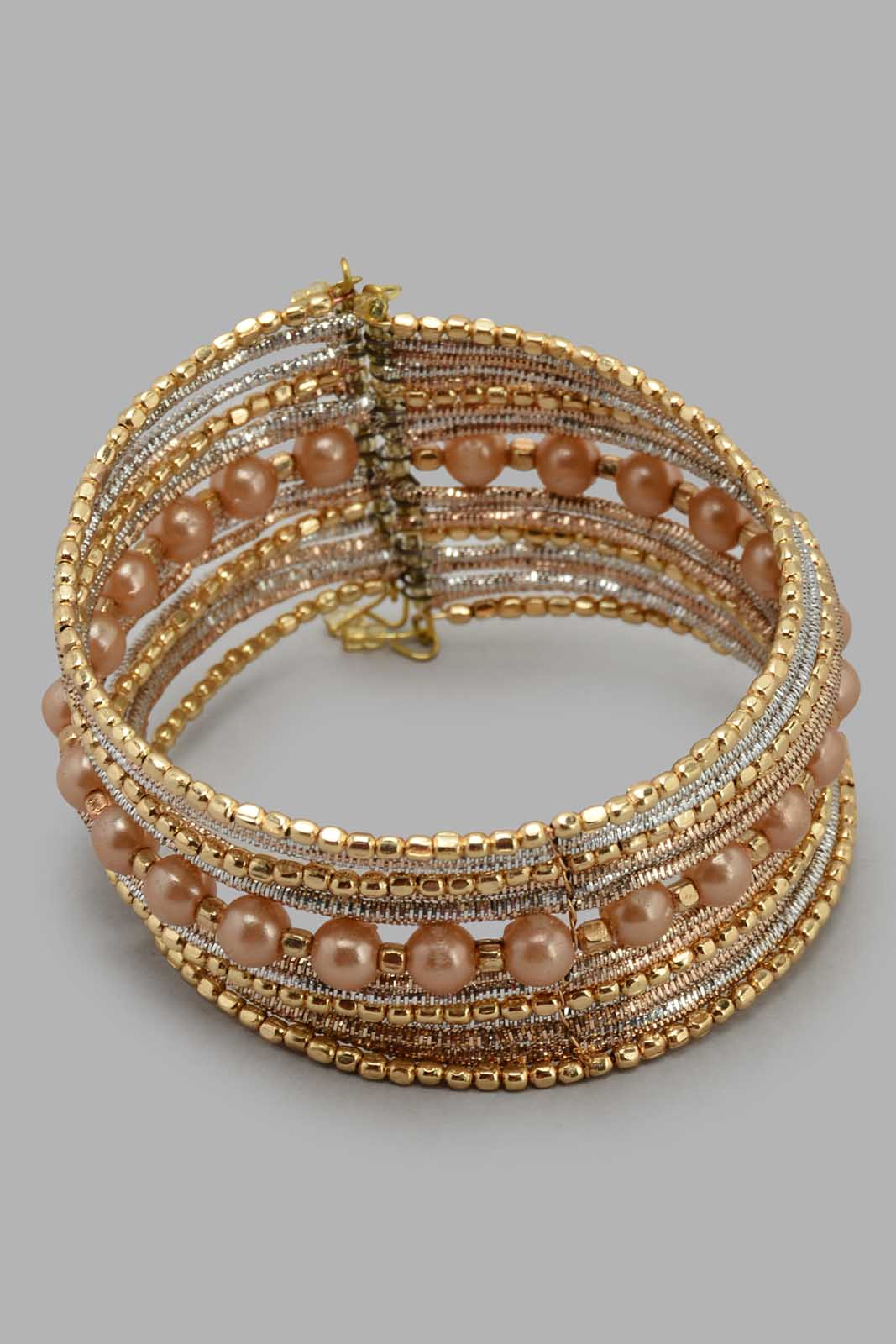 Redtag-Gold---Embellished-Cuff-Category:Jewellery,-Colour:Gold,-Filter:Women's-Accessories,-New-In,-New-In-Women-ACC,-Non-Sale,-S22C,-Section:Women,-Women-Jewellery-Women-