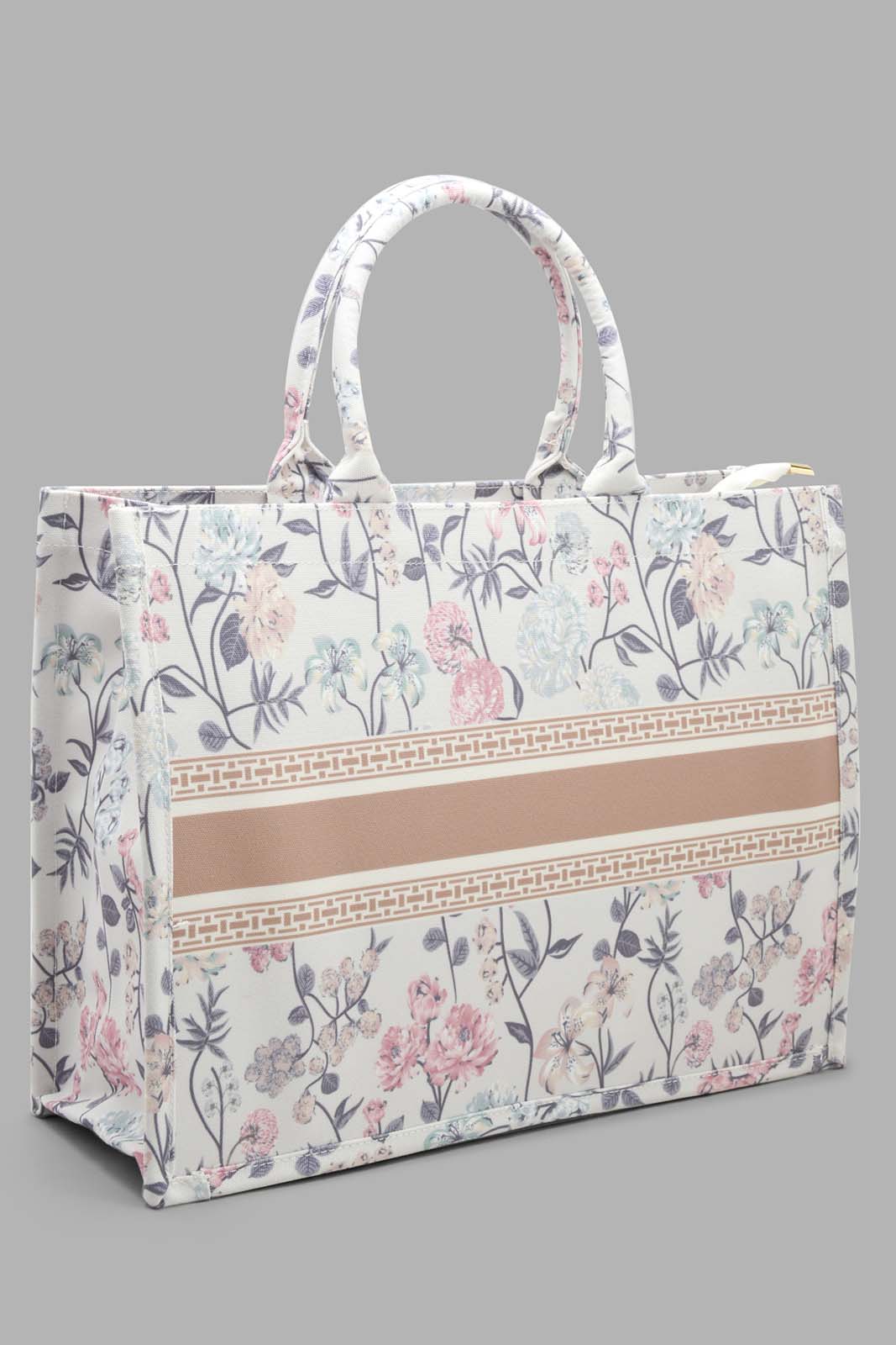 Redtag-Multi-Floral-Printed-Tote-Category:Bags,-Colour:Assorted,-Filter:Women's-Accessories,-New-In,-New-In-Women-ACC,-Non-Sale,-S22C,-Section:Women,-Women-Bags-Women-