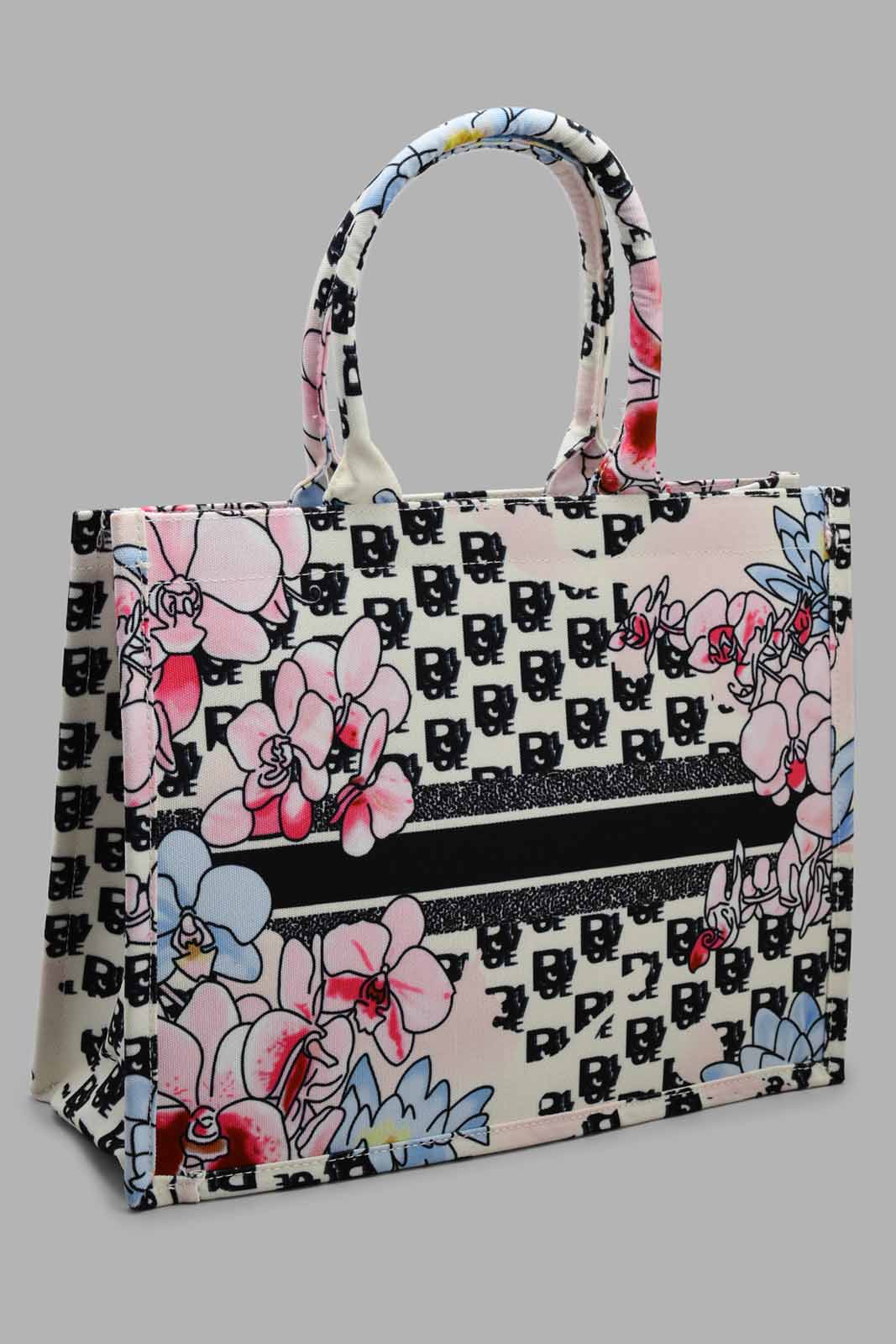 Redtag-Multi-Floral-Printed-Tote-Category:Bags,-Colour:Assorted,-Filter:Women's-Accessories,-New-In,-New-In-Women-ACC,-Non-Sale,-S22C,-Section:Women,-Women-Bags-Women-