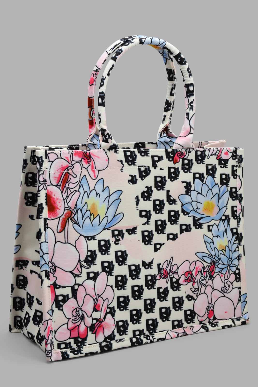 Redtag-Multi-Floral-Printed-Tote-Category:Bags,-Colour:Assorted,-Filter:Women's-Accessories,-New-In,-New-In-Women-ACC,-Non-Sale,-S22C,-Section:Women,-Women-Bags-Women-