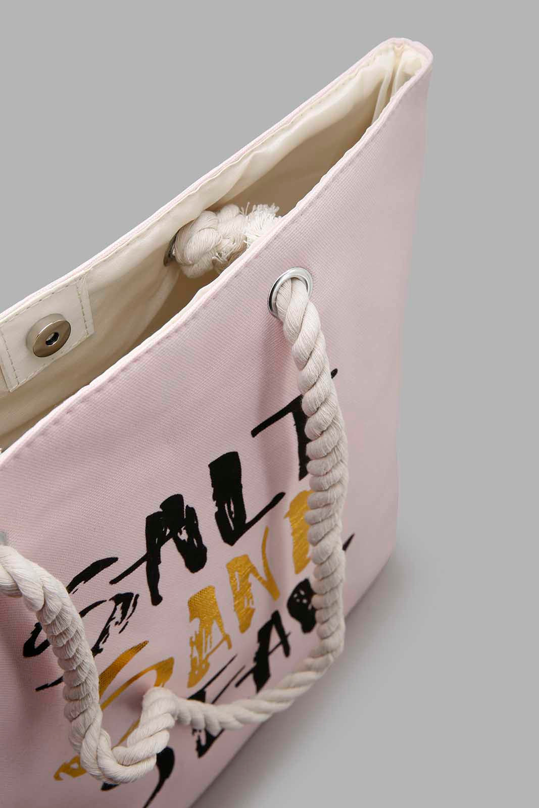Redtag-Pink-Polka-Beach-Bag-Category:Bags,-Colour:Pink,-Filter:Women's-Accessories,-New-In,-New-In-Women-ACC,-Non-Sale,-Section:Women,-W22O,-Women-Bags-Women-