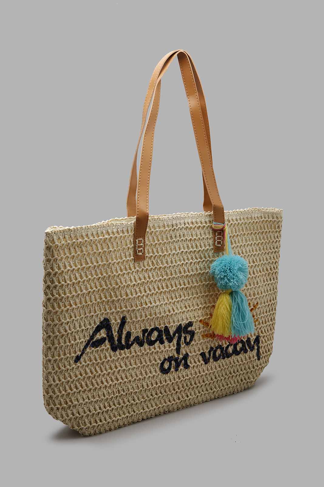 Redtag-Assorted-Beach-Bag-Category:Bags,-Colour:Assorted,-Filter:Women's-Accessories,-New-In,-New-In-Women-ACC,-Non-Sale,-Section:Women,-W22O,-Women-Bags-Women-