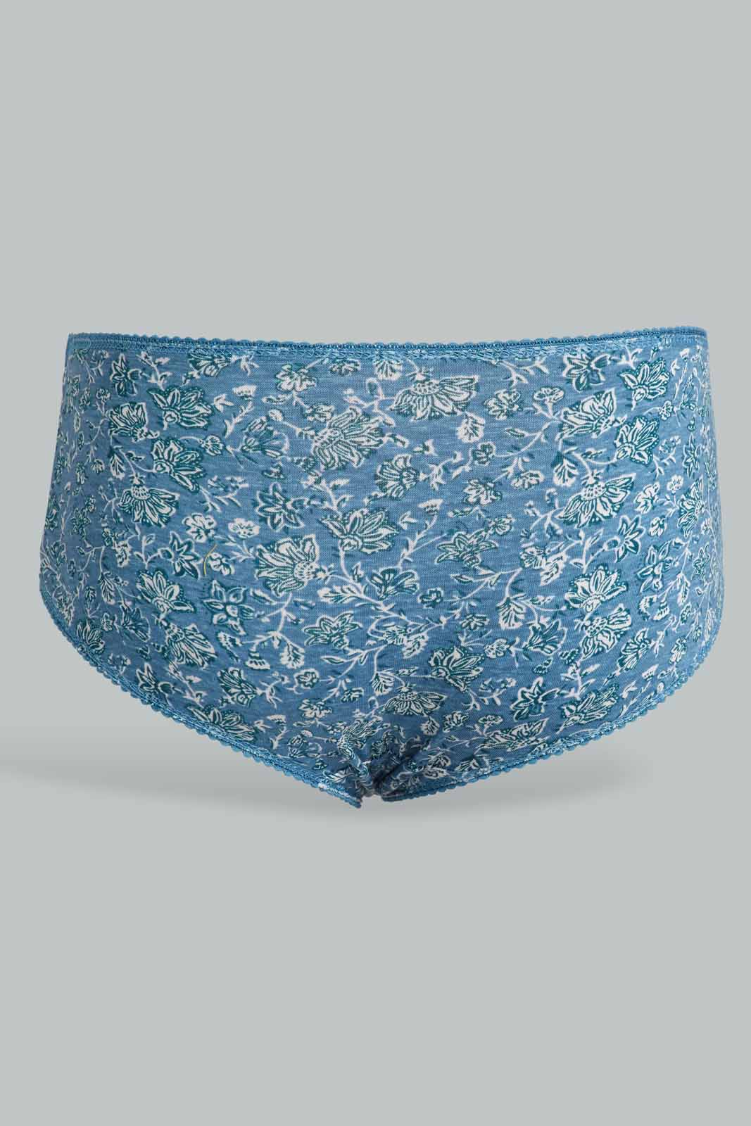Redtag-Assorted-Print/Plain-Boyleg-Briefs-(5-Pack)-365,-Category:Briefs,-Colour:Assorted,-Filter:Women's-Clothing,-New-In,-New-In-Women,-Non-Sale,-Section:Women,-Women-Briefs--