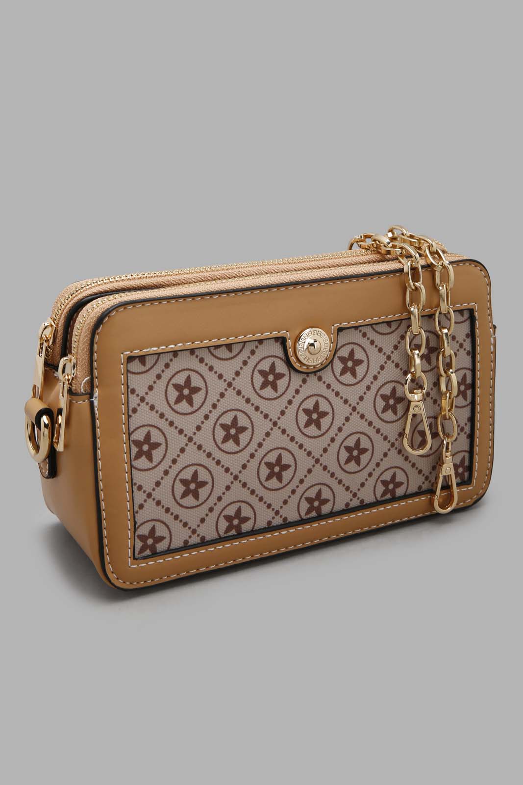 Redtag-Tan-And-Beige-Cross-Body-Bag-Category:Bags,-Colour:Assorted,-Filter:Women's-Accessories,-New-In,-New-In-Women-ACC,-Non-Sale,-Section:Women,-W22O,-Women-Bags-Women-