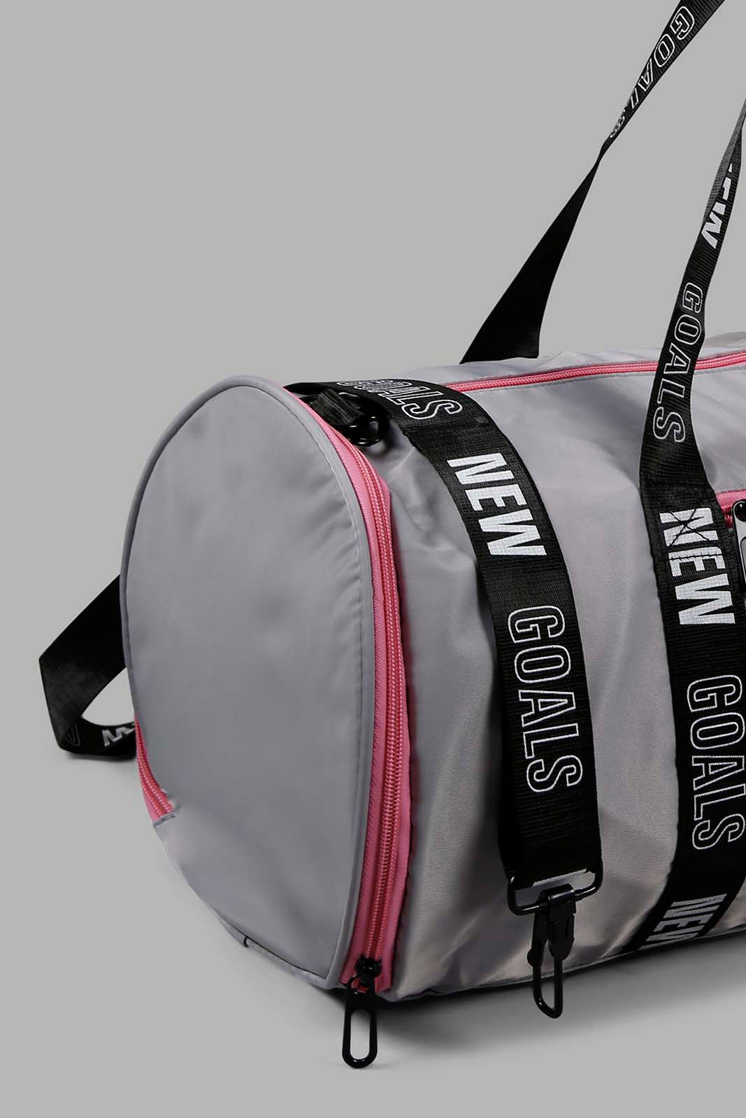 Redtag-Grey-And-Pink-Hold-All-Bag-Category:Bags,-Colour:Assorted,-Filter:Women's-Accessories,-New-In,-New-In-Women-ACC,-Non-Sale,-Section:Women,-W22O,-Women-Bags-Women-