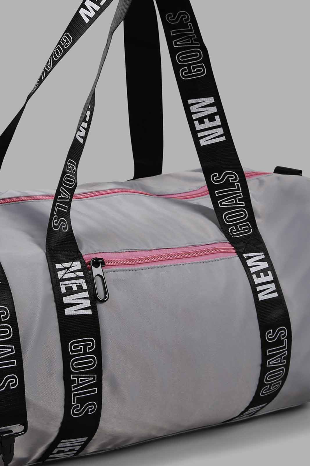 Redtag-Grey-And-Pink-Hold-All-Bag-Category:Bags,-Colour:Assorted,-Filter:Women's-Accessories,-New-In,-New-In-Women-ACC,-Non-Sale,-Section:Women,-W22O,-Women-Bags-Women-