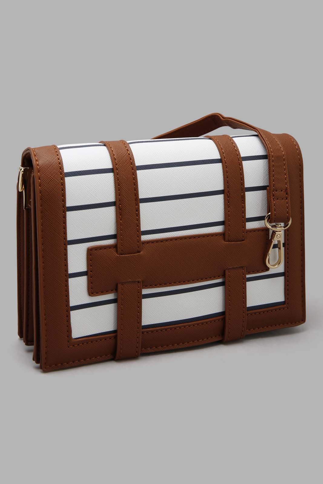 Redtag-Navy-And-White-Nautical-Stripe-Cross-Body-Bag-Category:Bags,-Colour:Assorted,-Filter:Women's-Accessories,-New-In,-New-In-Women-ACC,-Non-Sale,-Section:Women,-W22O,-Women-Bags-Women-
