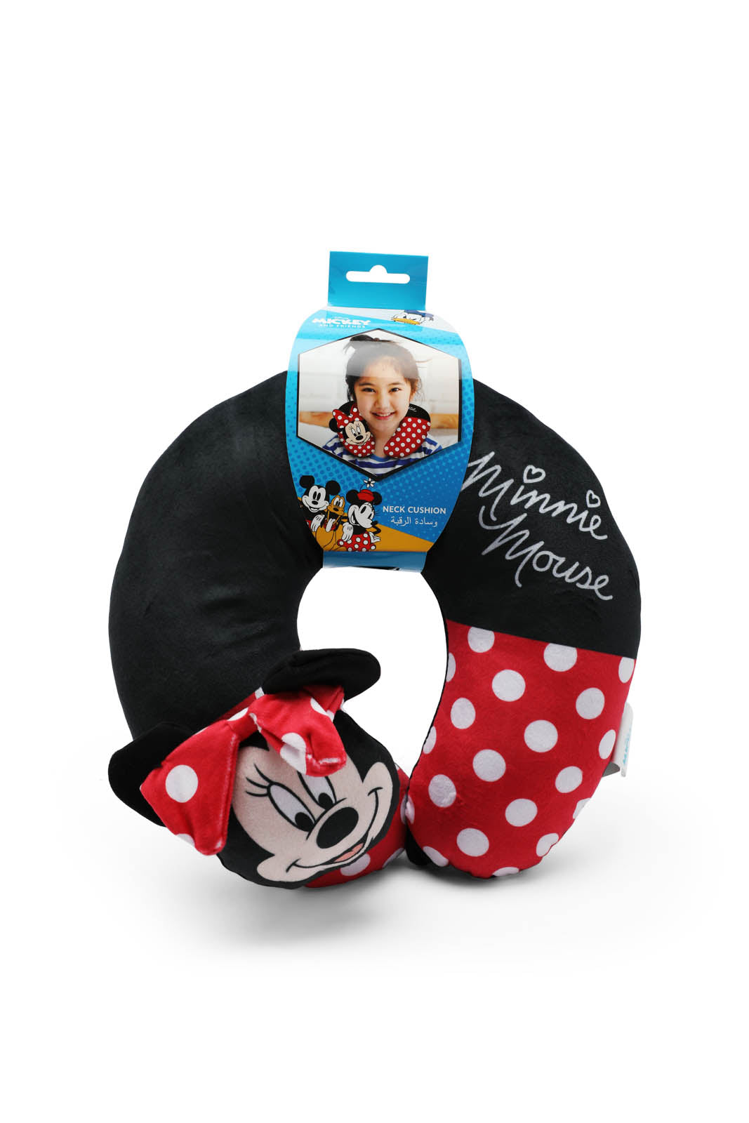 Redtag-Minnie-Toddler-3D-Neck-Roll-Category:Travel-Pillows,-CHR,-Colour:Blue,-Filter:Travel-Accessories,-IMP-Travel-Pillows,-New-In,-New-In-IMP-ACC,-Non-Sale,-Section:Homewares,-W22A-Travel-Accessories-