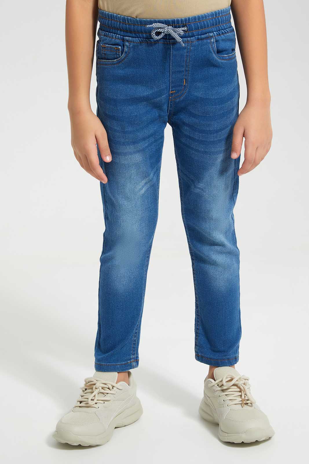 Redtag-Stone-Wash-Elasticated-Waist-Jean-365,-BOY-Jeans,-Category:Jeans,-Colour:Stonewash,-Deals:New-In,-Filter:Boys-(2-to-8-Yrs),-New-In-BOY-APL,-Non-Sale,-Section:Boys-(0-to-14Yrs),-TBL-Boys-2 to 8 Years