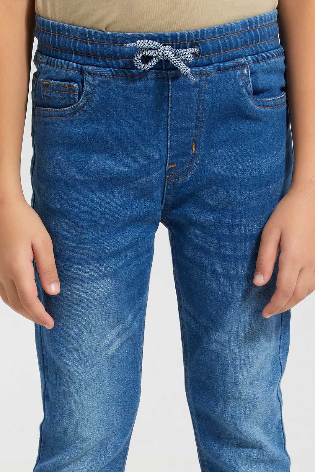 Redtag-Stone-Wash-Elasticated-Waist-Jean-365,-BOY-Jeans,-Category:Jeans,-Colour:Stonewash,-Deals:New-In,-Filter:Boys-(2-to-8-Yrs),-New-In-BOY-APL,-Non-Sale,-Section:Boys-(0-to-14Yrs),-TBL-Boys-2 to 8 Years