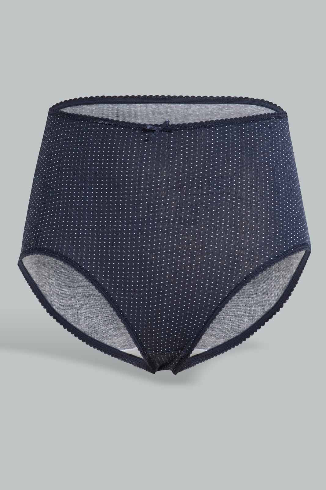 Redtag-Assorted-Print/Plain-Mama-Briefs-(5-Pack)-365,-Category:Briefs,-Colour:Assorted,-Deals:New-In,-Filter:Women's-Clothing,-New-In-Women-APL,-Non-Sale,-Section:Women,-Women-Briefs--