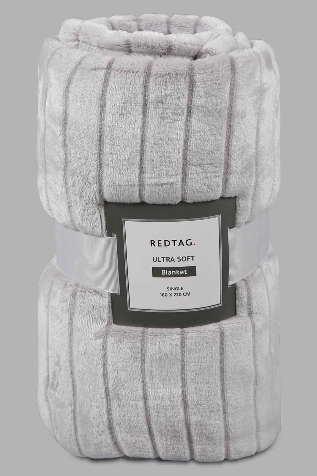 Redtag-Grey-Printed-&-Carved-Stripe-Blanket-(Single-Size)-Category:Blankets,-Colour:Grey,-Deals:New-In,-Filter:Home-Bedroom,-HMW-BED-Blankets,-New-In-HMW-BED,-Non-Sale,-Section:Homewares,-W22A-Home-Bedroom-