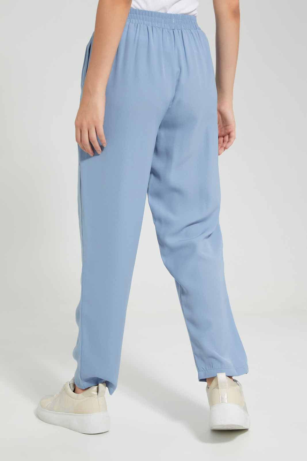 Redtag-Blue-Tapered-Leg-Elasticated-Wasit-Pant-Category:Trousers,-Colour:Blue,-Deals:New-In,-Filter:Women's-Clothing,-KSH,-New-In-Women-APL,-Non-Sale,-Section:Women,-W22O,-Women-Trousers-Women's-