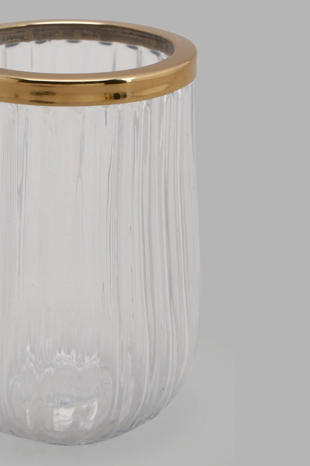 Redtag-Gold-Stripe-Glass-Tumbler-Category:Toiletry-Sets,-Colour:Gold,-Deals:New-In,-Filter:Home-Bathroom,-HMW-BAC-Bath-Accessories,-New-In-HMW-BAC,-Non-Sale,-Section:Homewares,-W22A-Home-Bathroom-