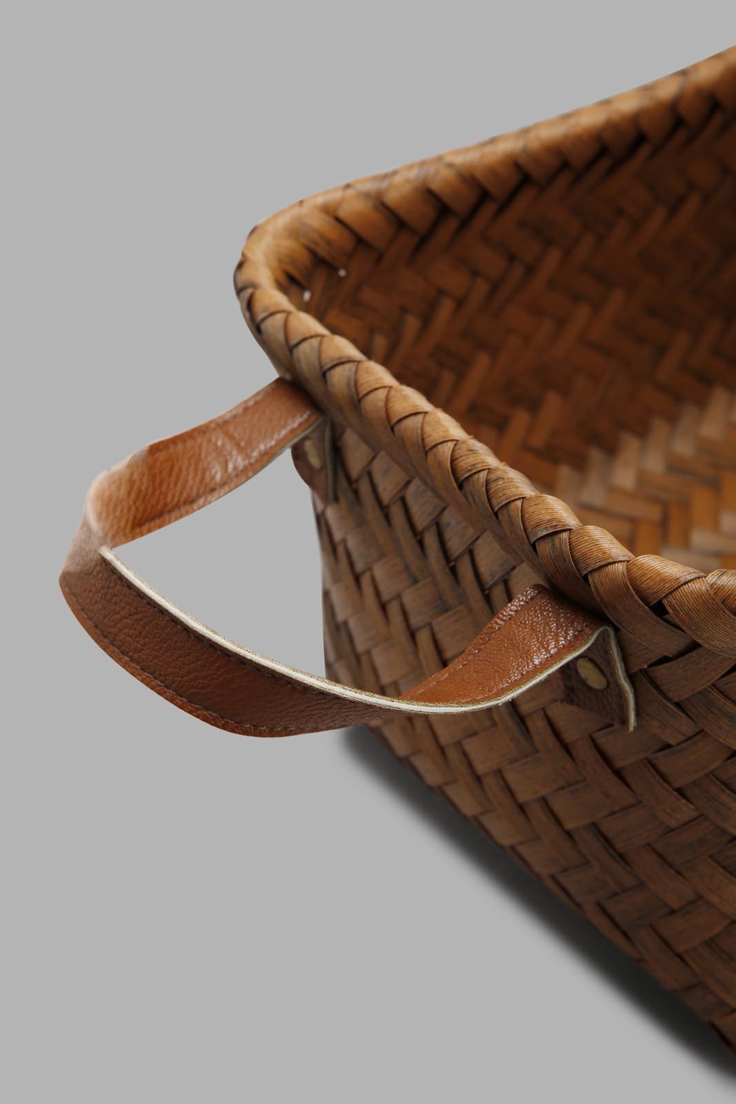 Redtag-Brown-Rectangle-Laundry-Basket-(Medium)-Category:Laundry-Hampers,-Colour:Brown,-Deals:New-In,-Filter:Home-Bathroom,-Harmony,-HMW-BAC-Bath-Accessories,-New-In-HMW-BAC,-Non-Sale,-Section:Homewares,-W22A-Home-Bathroom-