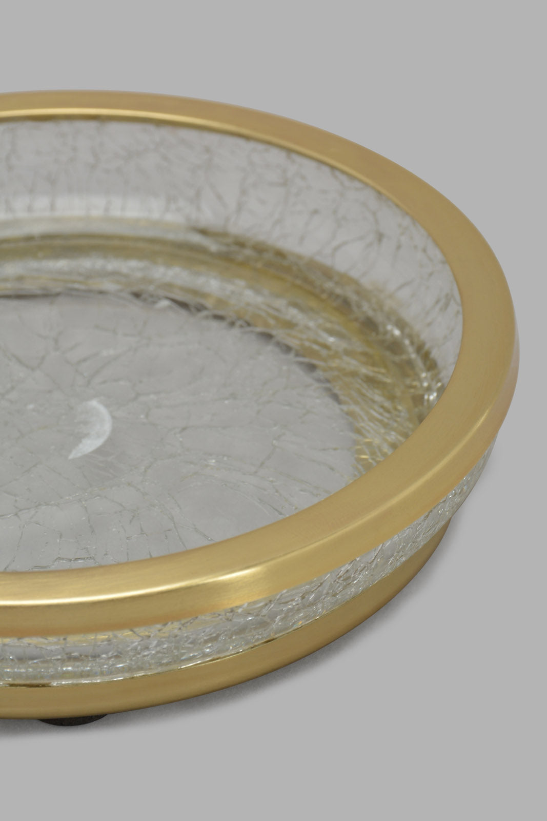 Redtag-Gold-Crackle-Glass-Soap-Dish-Category:Toiletry-Sets,-Colour:Gold,-Deals:New-In,-Filter:Home-Bathroom,-Harmony,-HMW-BAC-Bath-Accessories,-New-In-HMW-BAC,-Non-Sale,-S22C,-Section:Homewares-Home-Bathroom-