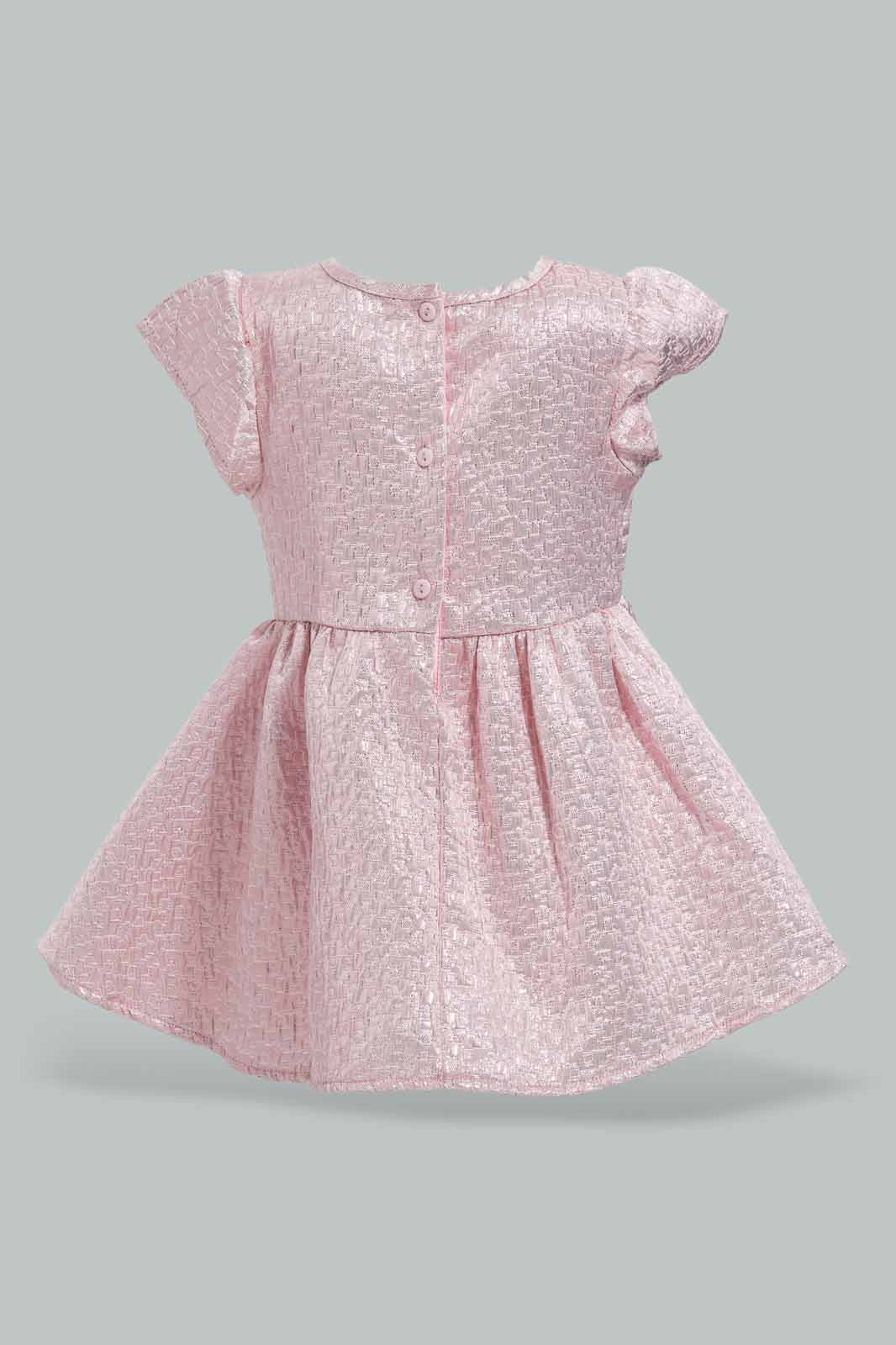 Redtag-Mauve-Jacquard-Dress-Category:Dresses,-Colour:Mauve,-Deals:New-In,-EID,-Filter:Infant-Girls-(3-to-24-Mths),-ING-Dresses,-New-In-ING-APL,-Non-Sale,-Section:Girls-(0-to-14Yrs),-W22O-Infant-Girls-3 to 24 Months