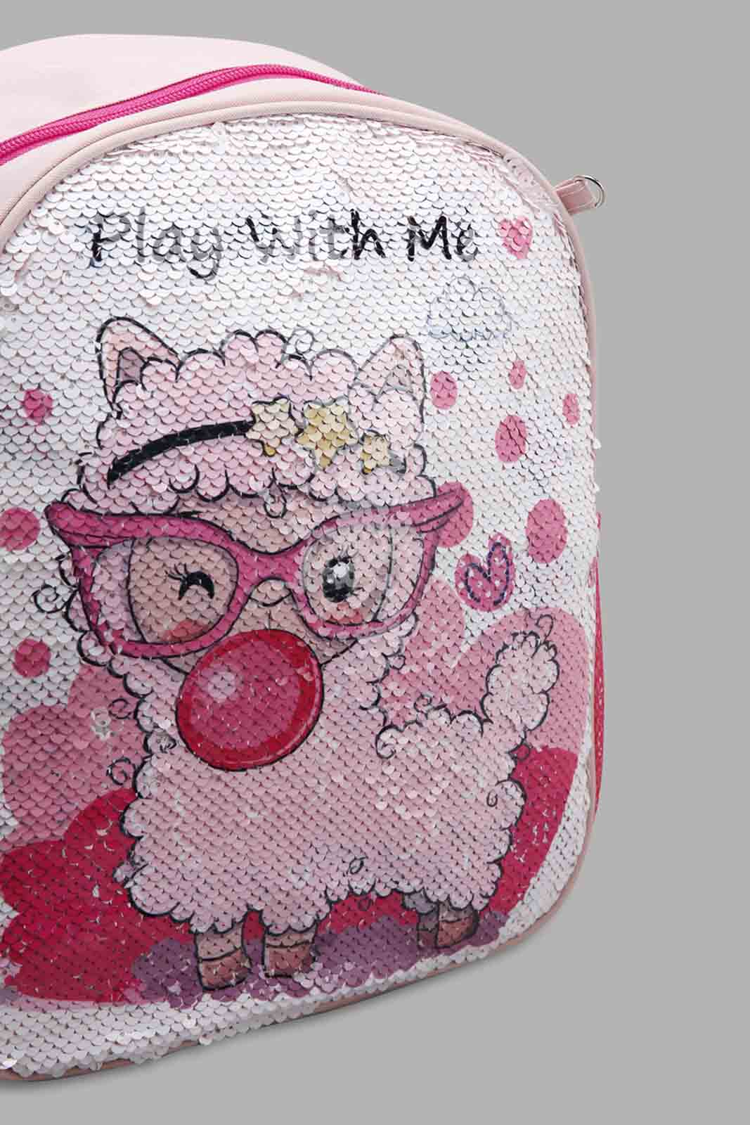 Redtag-Multicolour-Character-Embellished-Sequins-Backpack-Category:Bags,-CHR,-Colour:Assorted,-Filter:Girls-Accessories,-GIR-Bags,-New-In,-New-In-GIR-ACC,-Non-Sale,-Section:Girls-(0-to-14Yrs),-W22O-Girls-