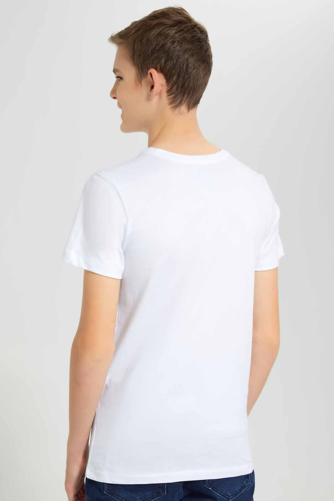 Redtag-White-Warrior-T-Shirt-BSR-T-Shirts,-Category:T-Shirts,-Colour:White,-Deals:New-In,-Festive,-Filter:Senior-Boys-(9-to-14-Yrs),-New-In-BSR-APL,-Non-Sale,-Section:Boys-(0-to-14Yrs),-W22O-Senior-Boys-9 to 14 Years