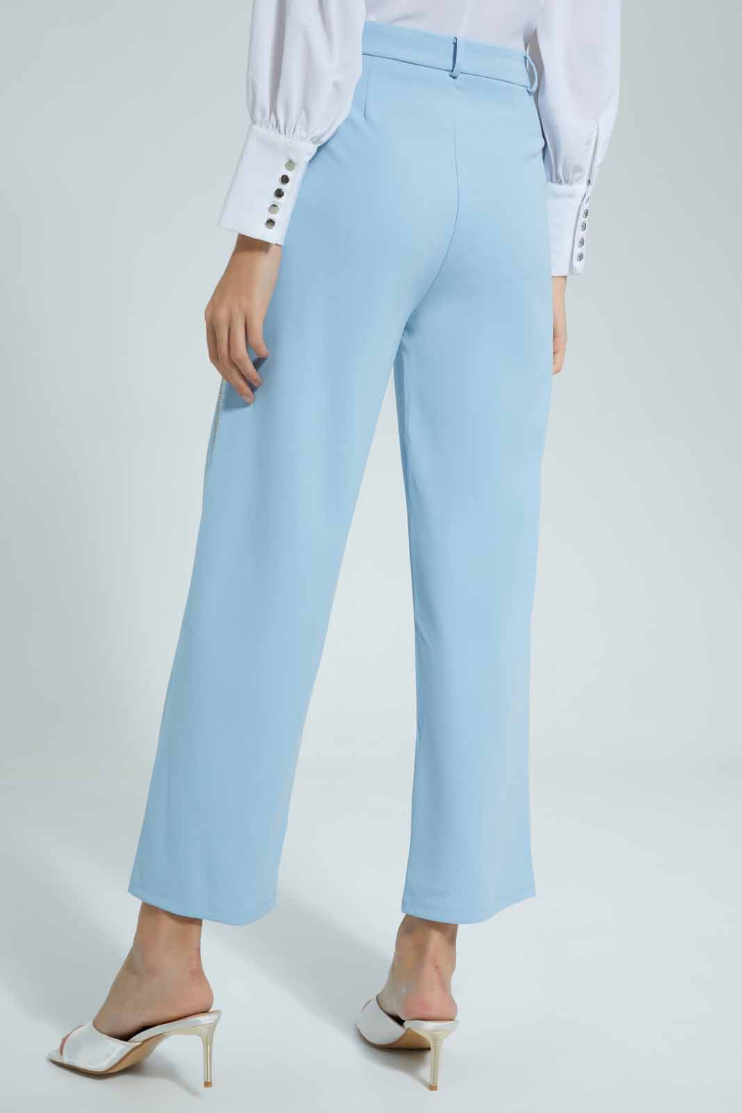 Redtag-Blue-Wide-Legged-Trouser-With-Sequences-On-The-Side-Category:Trousers,-Colour:Blue,-Deals:New-In,-EID,-Filter:Women's-Clothing,-New-In-Women-APL,-Non-Sale,-Section:Women,-W22O,-Women-Trousers-Women's-