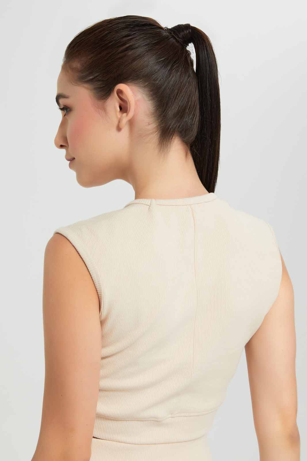 Redtag-Beige-Nude-BCI-Plain-Vest-Category:T-Shirts,-Colour:Beige,-Deals:New-In,-Filter:Women's-Clothing,-New-In-Women,-Non-Sale,-Section:Women,-W22O,-Women-T-Shirts-Women's-