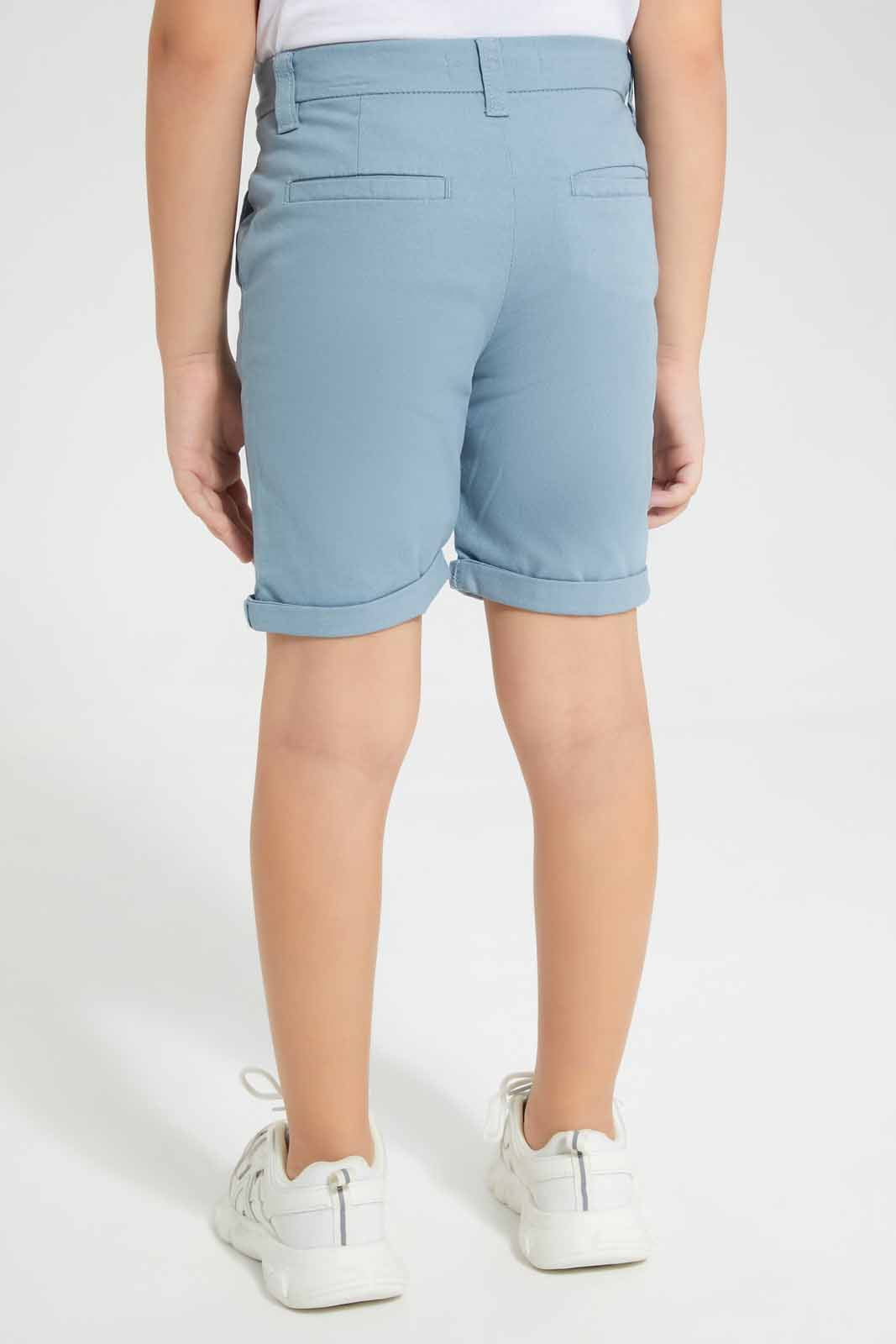 Redtag-Blue-Chino-Shorts-BOY-Shorts,-Category:Shorts,-Colour:Blue,-Deals:New-In,-Filter:Boys-(2-to-8-Yrs),-New-In-BOY-APL,-Non-Sale,-Section:Boys-(0-to-14Yrs),-W22O-Boys-2 to 8 Years