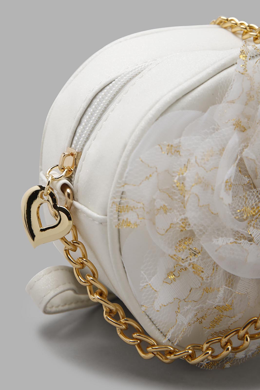 Redtag-White-Floral-Embellished-Cross-Body-Bag-Category:Bags,-Colour:White,-Filter:Girls-Accessories,-GIR-Bags,-New-In,-New-In-GIR-ACC,-Non-Sale,-Section:Girls-(0-to-14Yrs),-W22O-Girls-