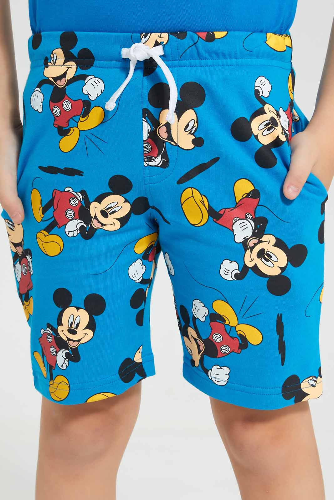 Redtag-Blue-Micky-AOP-Elasticated-Waist-Shorts-BOY-Shorts,-Category:Shorts,-CHR,-Colour:Blue,-Deals:New-In,-Filter:Boys-(2-to-8-Yrs),-New-In-BOY-APL,-Non-Sale,-Section:Boys-(0-to-14Yrs),-TBL,-W22O-Boys-2 to 8 Years