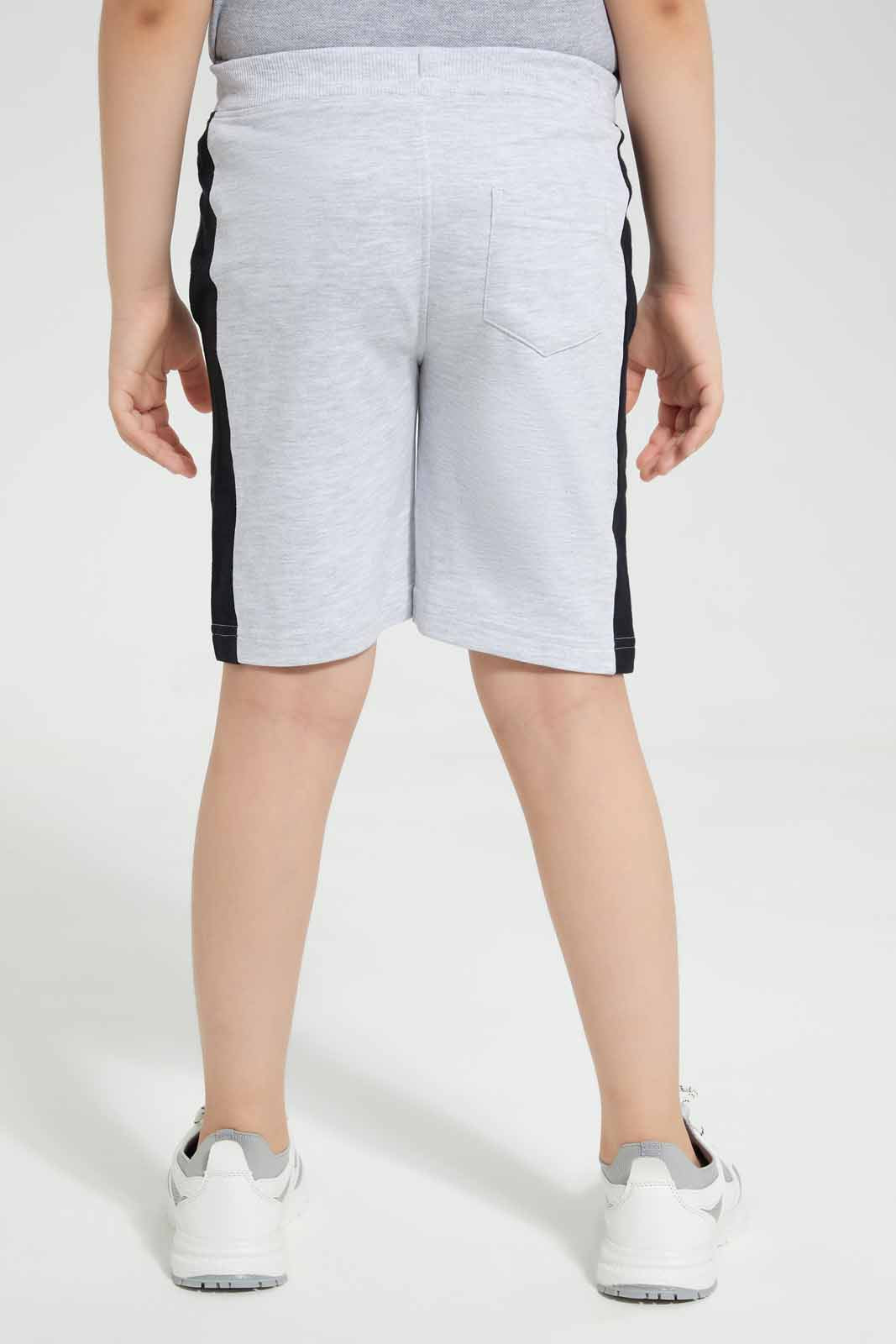 Redtag-Grey-Spiderman-No-Way-Home-Print-Elasticated-Waist-Shorts-BOY-Shorts,-Category:Shorts,-CHR,-Colour:Grey,-Deals:New-In,-Filter:Boys-(2-to-8-Yrs),-New-In-BOY-APL,-Non-Sale,-Section:Boys-(0-to-14Yrs),-TBL,-W22O-Boys-2 to 8 Years