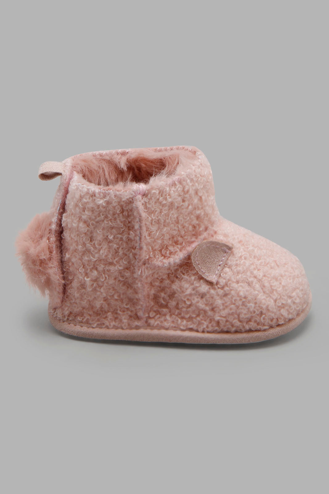 Redtag-Pink-Pram-Booties-Category:Boots,-Colour:Pink,-Deals:New-In,-Filter:Baby-Footwear-(0-to-18-Mths),-NBF-Boots,-New-In-NBF-FOO,-Non-Sale,-Section:Boys-(0-to-14Yrs),-W22A-Baby-0 to 18 Months