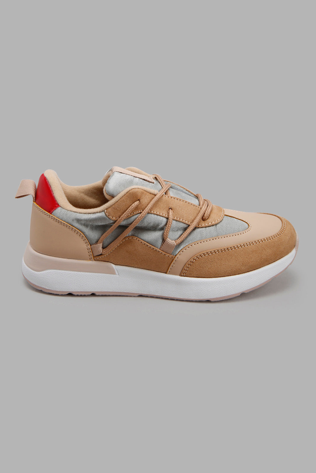 Redtag-Camel-Lace-Detail-Sneaker-Category:Trainers,-Colour:Tan,-Deals:New-In,-Filter:Women's-Footwear,-New-In-Women-FOO,-Non-Sale,-Section:Women,-W22O,-Women-Trainers-Women's-