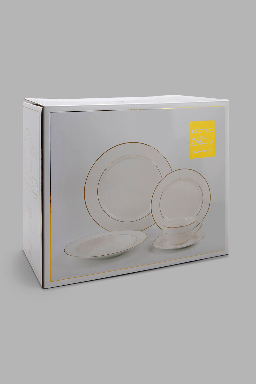 Redtag-White-Dinner-Set-With-Gold-Rim-(20-Piece)-Category:Dinner-Sets,-Colour:White,-Deals:New-In,-Filter:Home-Dining,-HMW-DIN-Crockery,-New-In-HMW-DIN,-Non-Sale,-Section:Homewares,-W22A-Home-Dining-