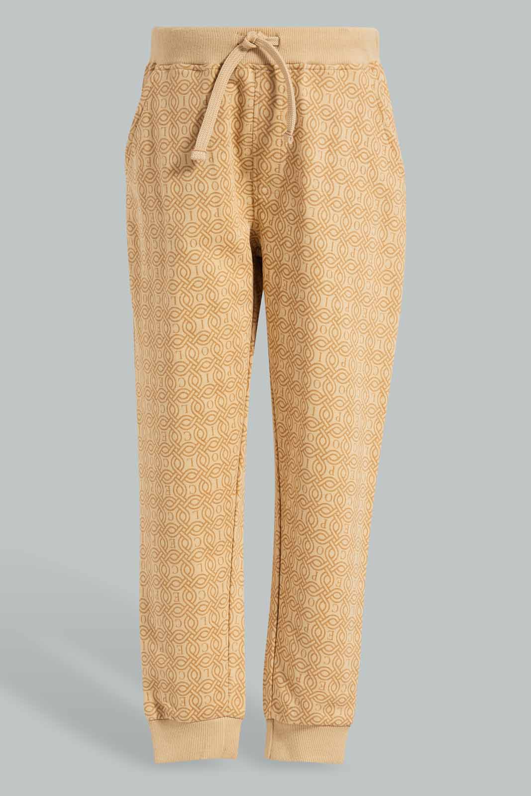 Redtag-Brown-Printed-Jog-Pant-BOY-Joggers,-Category:Joggers,-Colour:Brown,-Deals:New-In,-Filter:Boys-(2-to-8-Yrs),-New-In-BOY-APL,-Non-Sale,-Section:Boys-(0-to-14Yrs),-W22O-Boys-2 to 8 Years