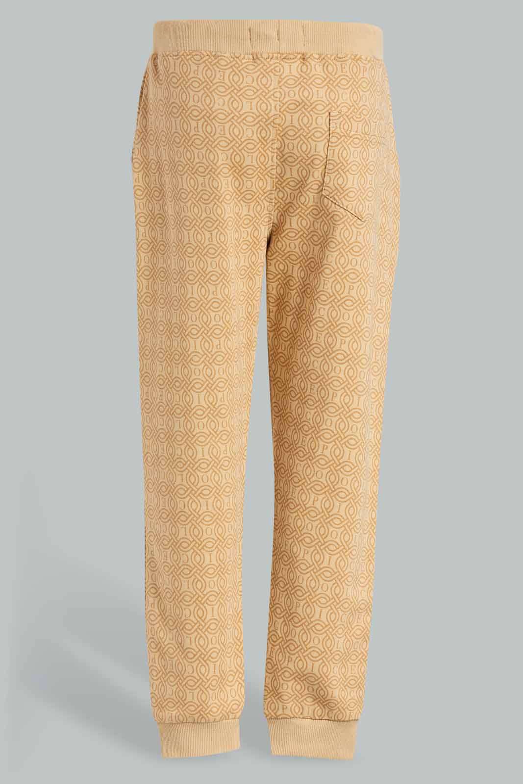 Redtag-Brown-Printed-Jog-Pant-BOY-Joggers,-Category:Joggers,-Colour:Brown,-Deals:New-In,-Filter:Boys-(2-to-8-Yrs),-New-In-BOY-APL,-Non-Sale,-Section:Boys-(0-to-14Yrs),-W22O-Boys-2 to 8 Years