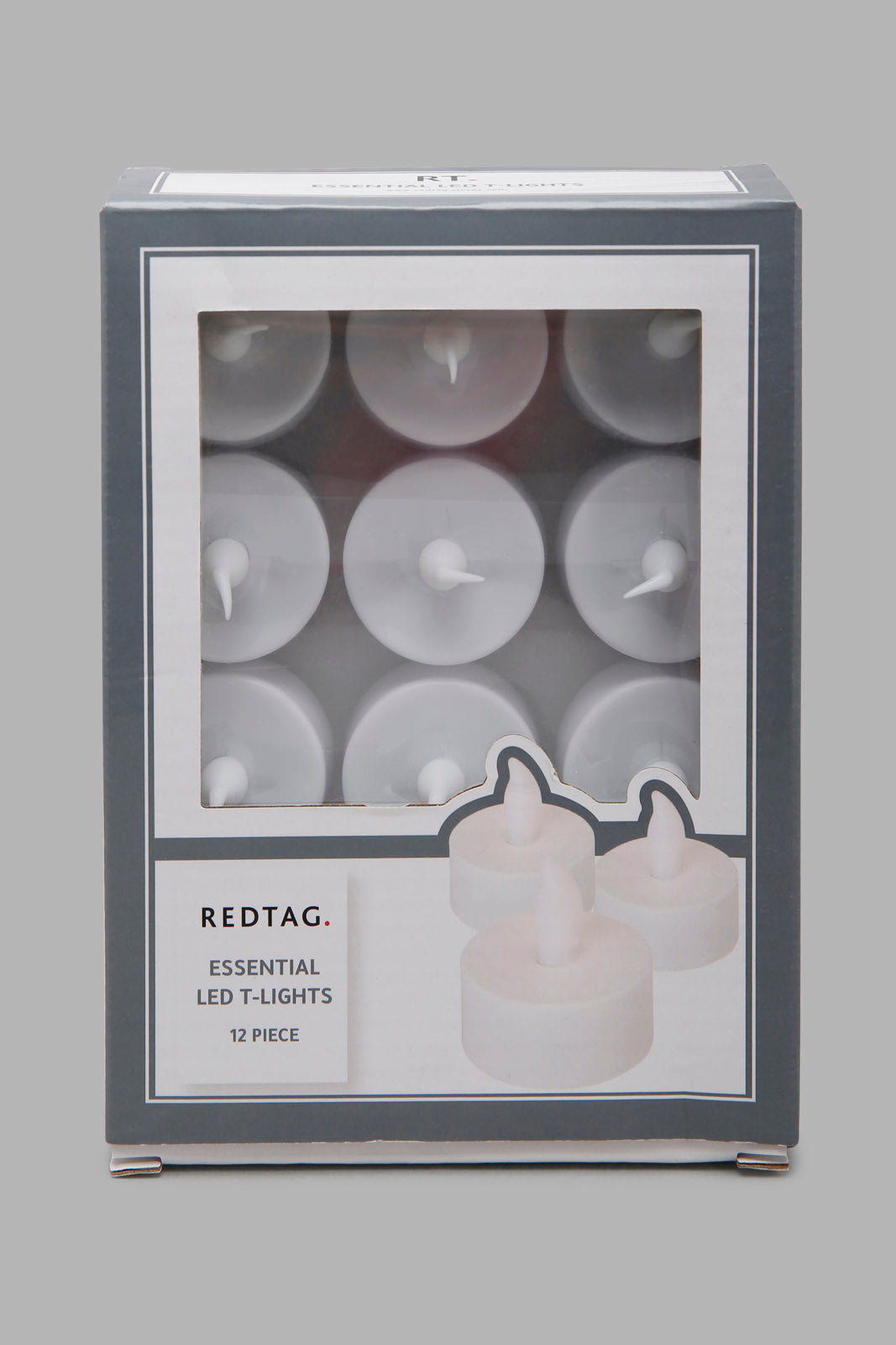 Redtag-White-12-Pcs-Led-T-Light-Candle-Set-365,-Category:Candles,-Colour:White,-Deals:New-In,-Filter:Home-Decor,-HMW-HOM-Candle-&-Fragrances,-New-In-HMW-HOM,-Non-Sale,-Section:Homewares-Home-Decor-