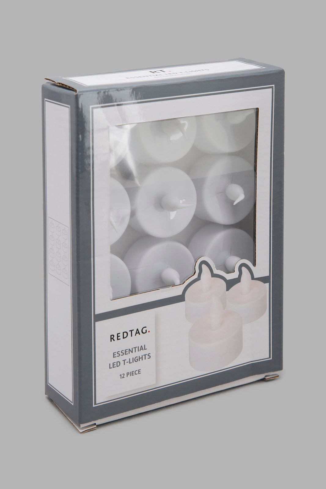 Redtag-White-12-Pcs-Led-T-Light-Candle-Set-365,-Category:Candles,-Colour:White,-Deals:New-In,-Filter:Home-Decor,-HMW-HOM-Candle-&-Fragrances,-New-In-HMW-HOM,-Non-Sale,-Section:Homewares-Home-Decor-