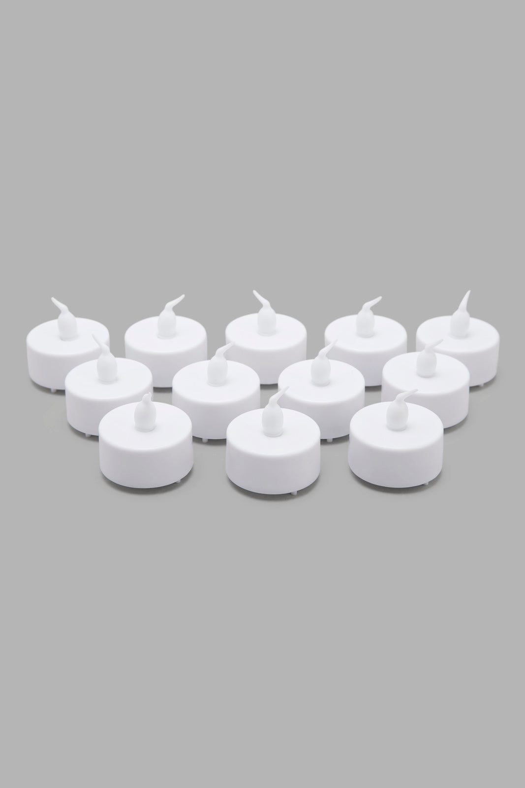 Redtag-White-12-Pcs-Led-T-Light-Candle-Set-365,-Category:Candles,-Colour:White,-Deals:New-In,-Filter:Home-Decor,-HMW-HOM-Candle-&-Fragrances,-New-In-HMW-HOM,-Non-Sale,-Section:Homewares-Home-Decor-