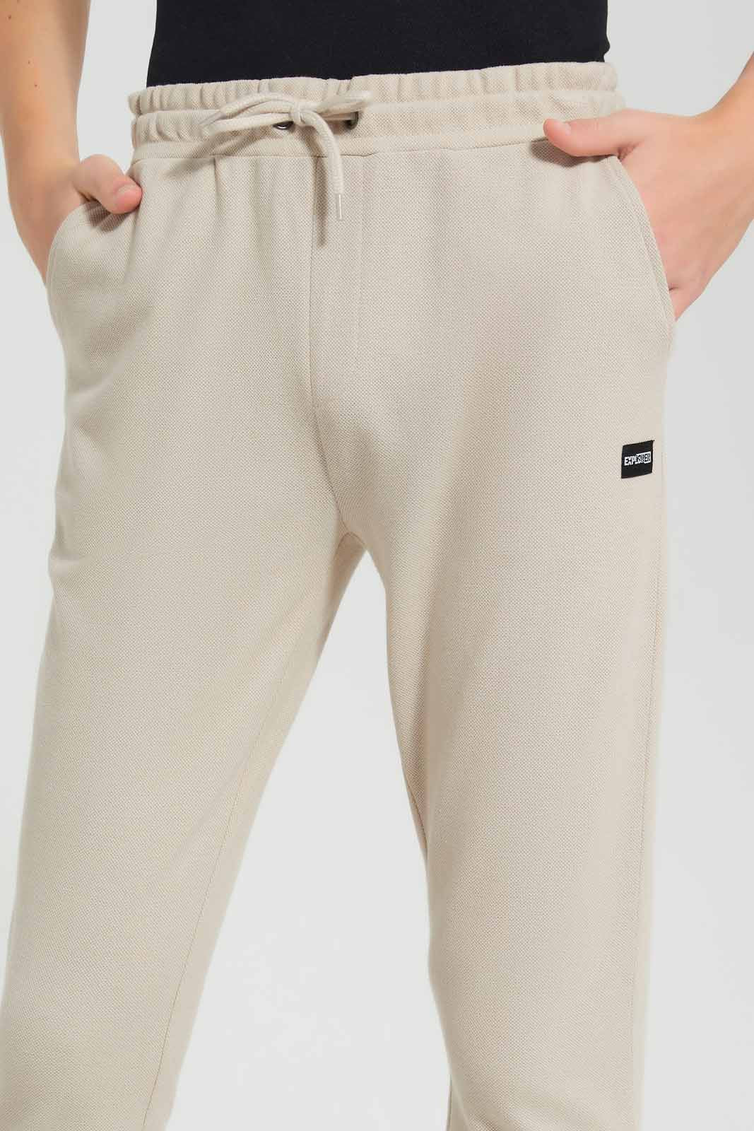Redtag-Beige-Pique-Active-Pant-BSR-Joggers,-Category:Joggers,-Colour:Beige,-Deals:New-In,-Filter:Senior-Boys-(9-to-14-Yrs),-New-In-BSR-APL,-Non-Sale,-Section:Boys-(0-to-14Yrs),-VLM,-W22O-Senior-Boys-9 to 14 Years