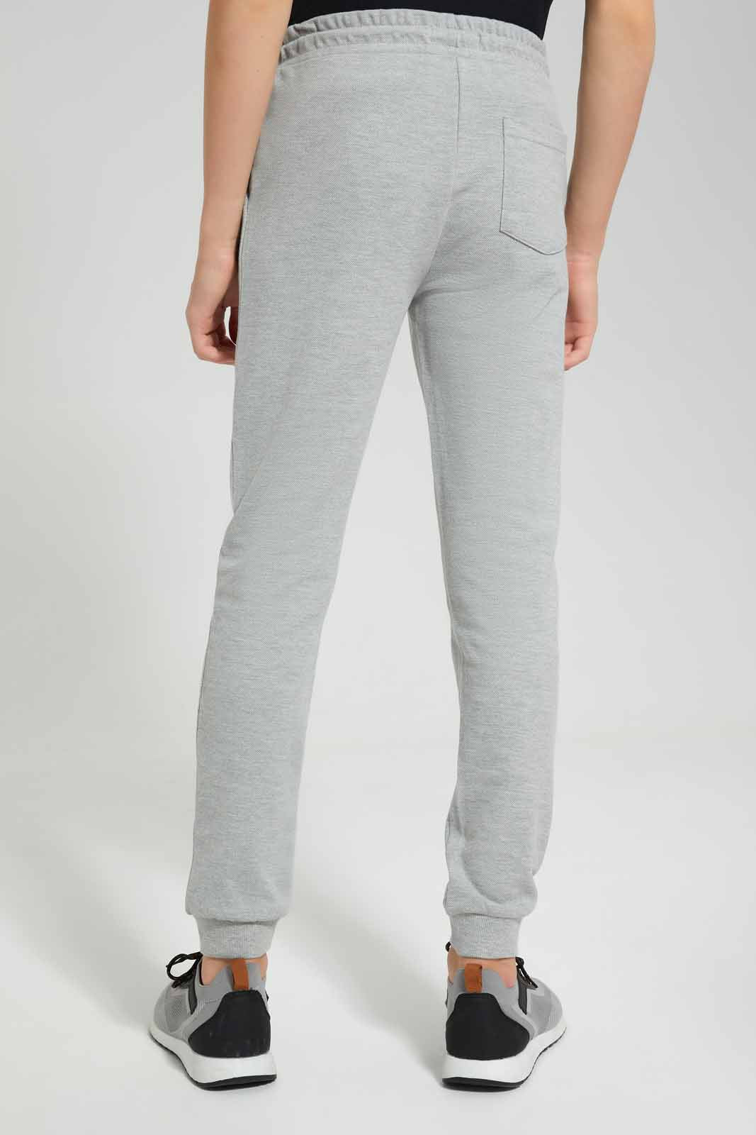 Redtag-Grey-Mel-Pique-Active-Pant-BSR-Joggers,-Category:Joggers,-Colour:Grey,-Deals:New-In,-Filter:Senior-Boys-(9-to-14-Yrs),-New-In-BSR-APL,-Non-Sale,-Section:Boys-(0-to-14Yrs),-VLM,-W22O-Senior-Boys-9 to 14 Years