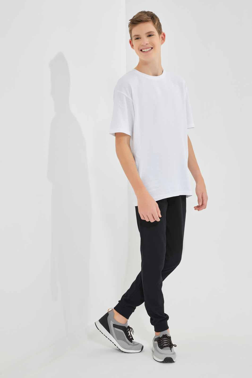 Redtag-Black-Pique-Active-Pant-BSR-Joggers,-Category:Joggers,-Colour:Black,-Deals:New-In,-Filter:Senior-Boys-(9-to-14-Yrs),-New-In-BSR-APL,-Non-Sale,-Section:Boys-(0-to-14Yrs),-VLM,-W22O-Senior-Boys-9 to 14 Years