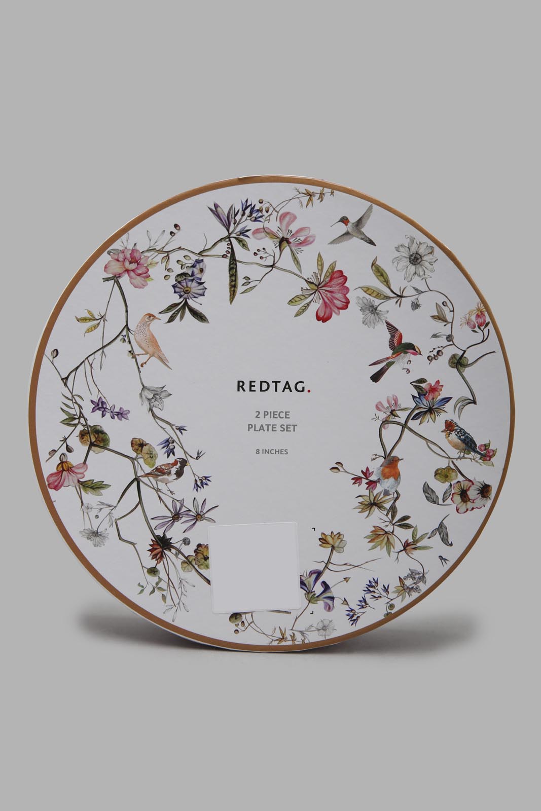 Redtag-Assorted-Floral-Design-Plate-Set-(-2-Piece)-Category:Plates,-Colour:Assorted,-Deals:New-In,-Filter:Home-Dining,-HMW-DIN-Crockery,-Naya,-New-In-HMW-DIN,-Non-Sale,-Section:Homewares,-W22A-Home-Dining-