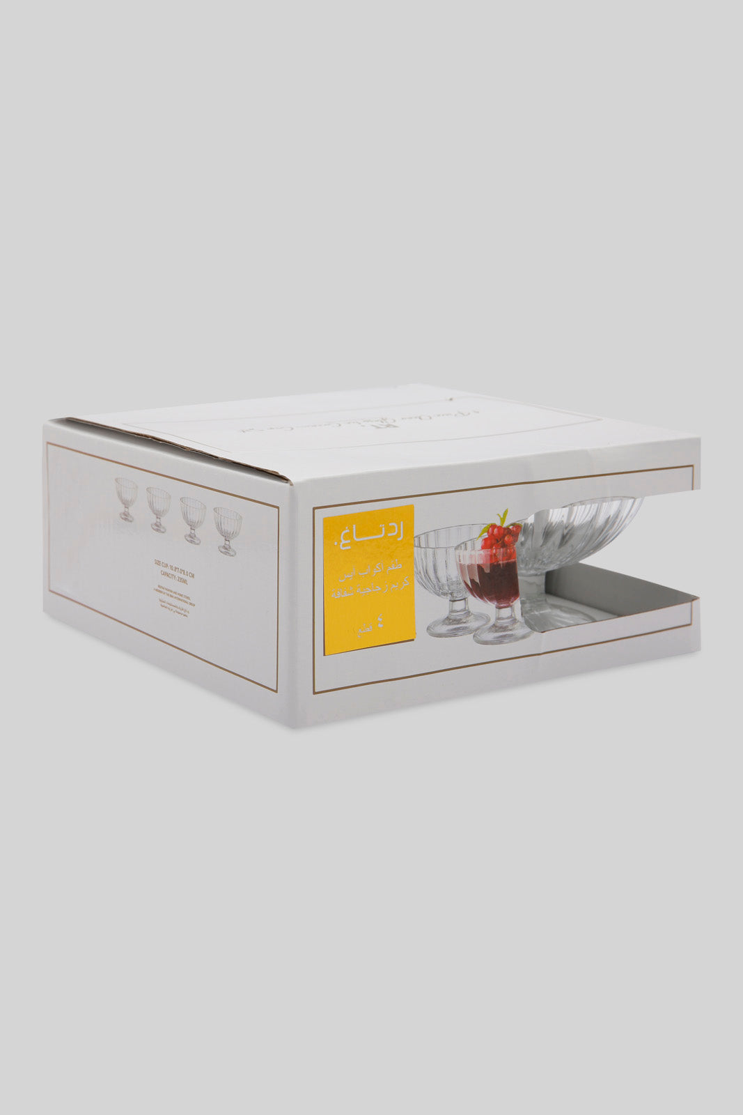 Redtag-Clear-Glass-Ice-Cream-Cup-(4-Piece)-Category:Glasses,-Colour:,-Deals:New-In,-Filter:Home-Dining,-HMW-DIN-Drinkware,-New-In-HMW-DIN,-Non-Sale,-Section:Homewares,-W22B-Home-Dining-