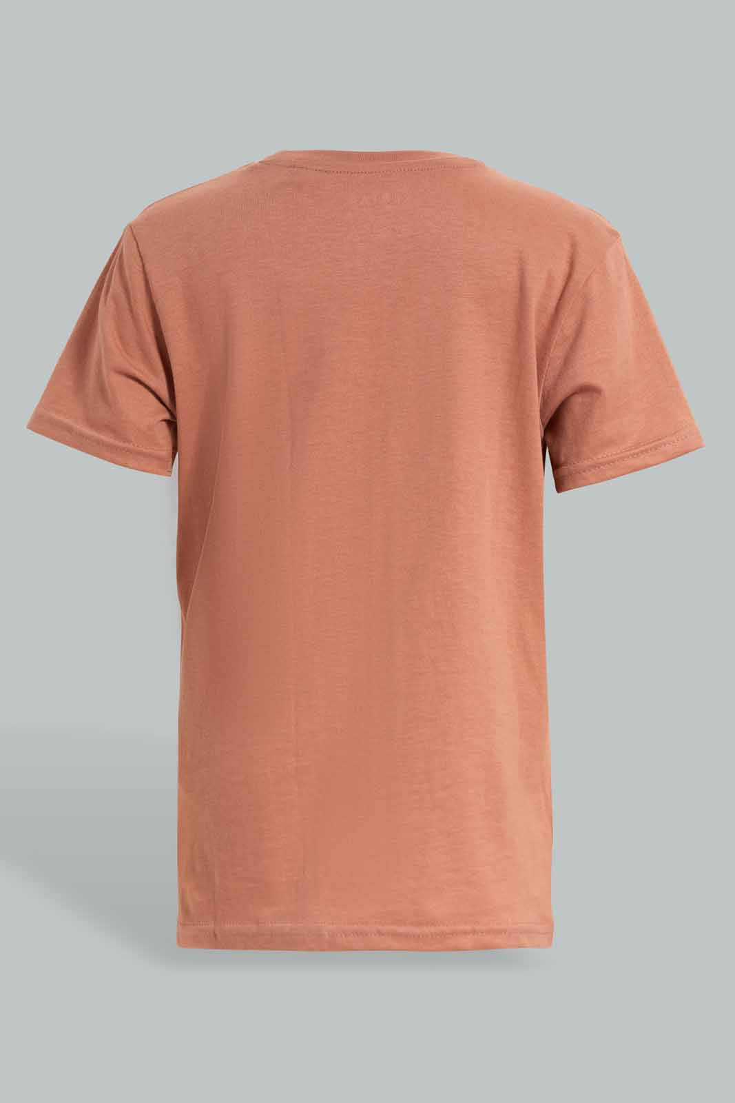 Redtag-Brown-Tiger-Print-Pocket-SS-T-Shirt-BOY-T-Shirts,-Category:T-Shirts,-Colour:Brown,-Deals:New-In,-Filter:Boys-(2-to-8-Yrs),-New-In-BOY-APL,-Non-Sale,-Section:Boys-(0-to-14Yrs),-TBL,-W22O-Boys-2 to 8 Years