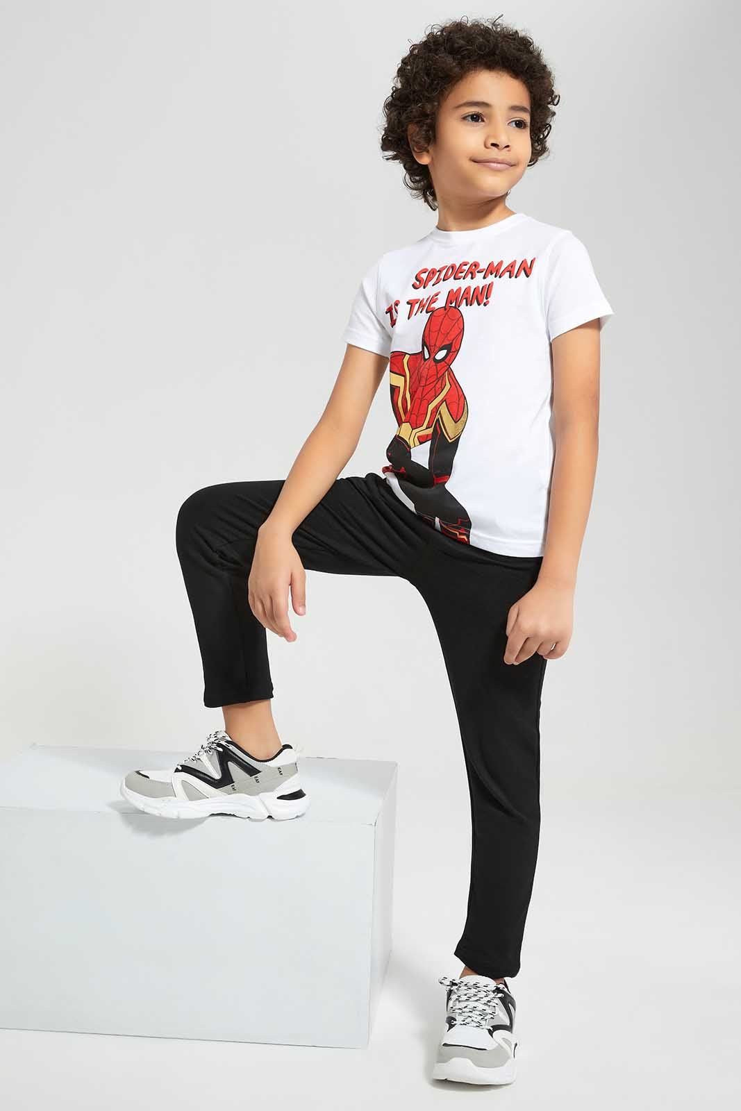 Redtag-Black-5-Pocket-Stretch-Terry-Pants-BOY-Joggers,-Category:Joggers,-Colour:Black,-Deals:New-In,-Filter:Boys-(2-to-8-Yrs),-New-In-BOY-APL,-Non-Sale,-Section:Boys-(0-to-14Yrs),-W22O-Boys-2 to 8 Years