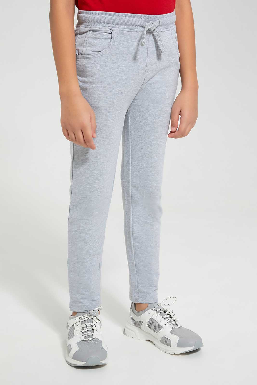 Redtag-Grey-5-Pocket-Stretch-Terry-Pants-BOY-Joggers,-Category:Joggers,-Colour:Grey,-Deals:New-In,-Filter:Boys-(2-to-8-Yrs),-New-In-BOY-APL,-Non-Sale,-Section:Boys-(0-to-14Yrs),-W22O-Boys-2 to 8 Years