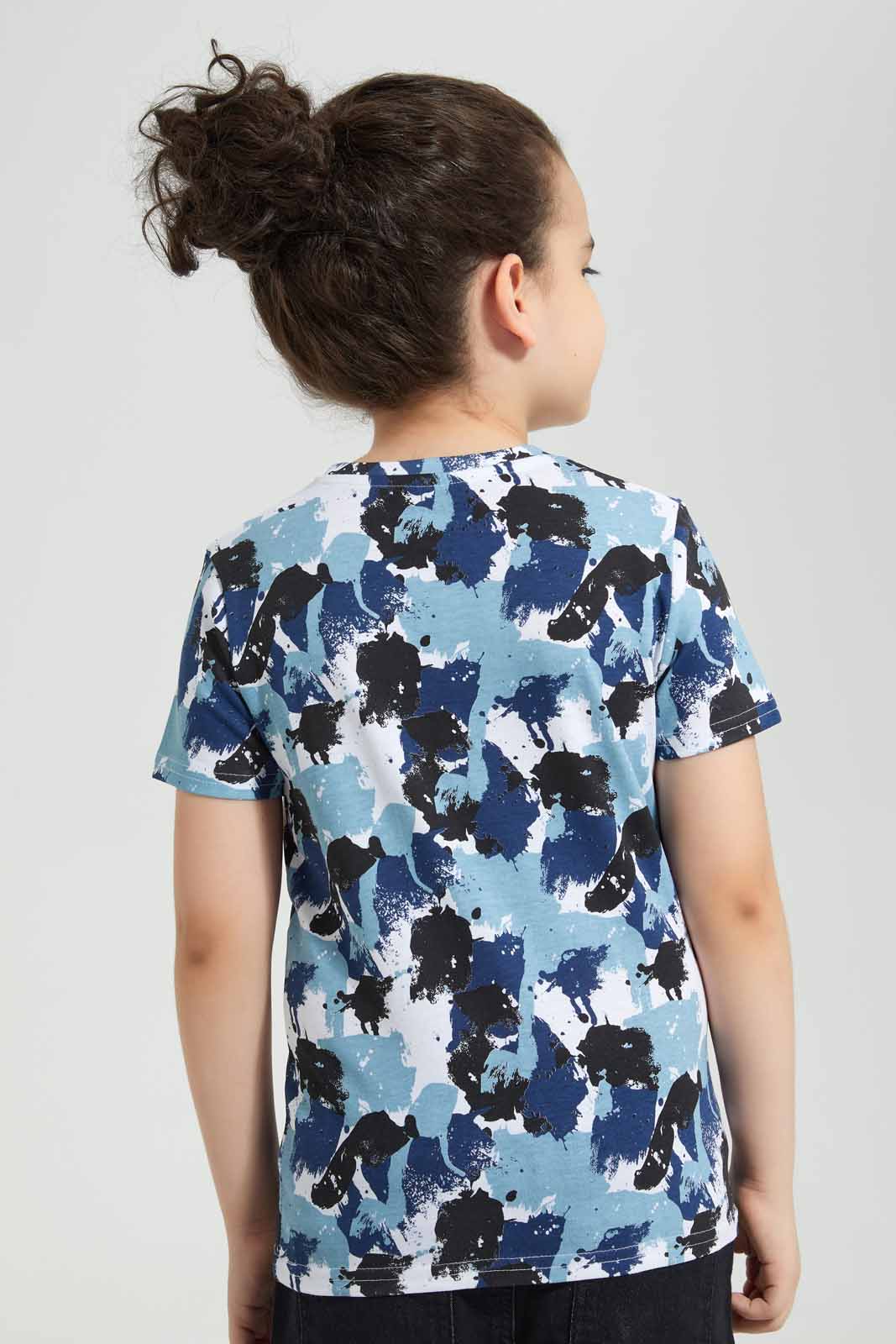 Redtag-Blue-Paint-Printed-SS-T-Shirt-BOY-T-Shirts,-Category:T-Shirts,-Colour:Blue,-Deals:New-In,-Filter:Boys-(2-to-8-Yrs),-New-In-BOY-APL,-Non-Sale,-Section:Boys-(0-to-14Yrs),-TBL,-W22O-Boys-2 to 8 Years